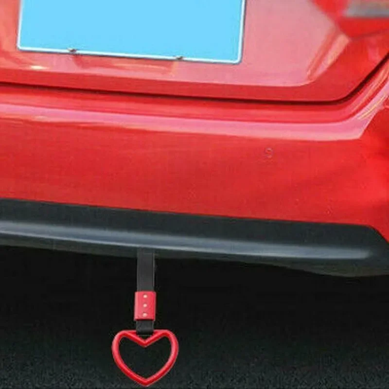 Car decoration pull ring love car handle pendant ring Japanese modified heart-shaped ring tail pendant