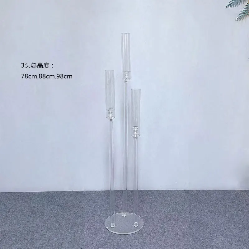 2pcs 4pcs 10pcs Wedding Decoration Centerpiece Candelabra Clear Candle Holder Acrylic Candlesticks for Weddings Event Party image 3