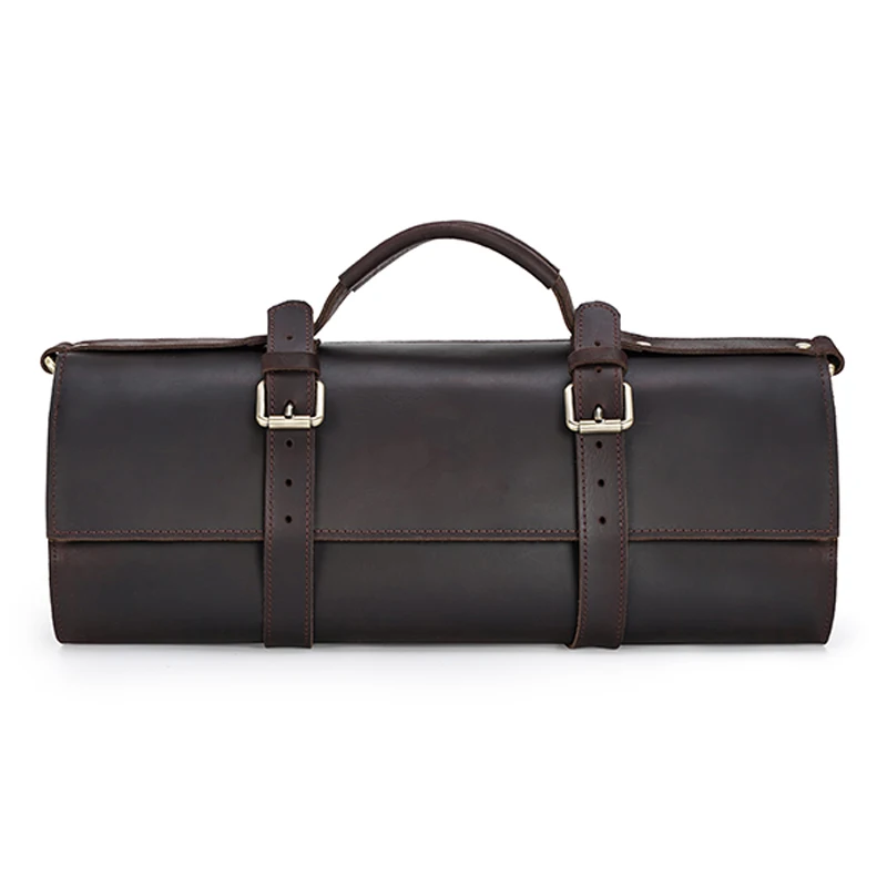 

Изготовленная на заказ сумка для хранения рулонов ножей из натуральной кожи лучшего качества, сумка для набора инструментов шеф-повара с карманами