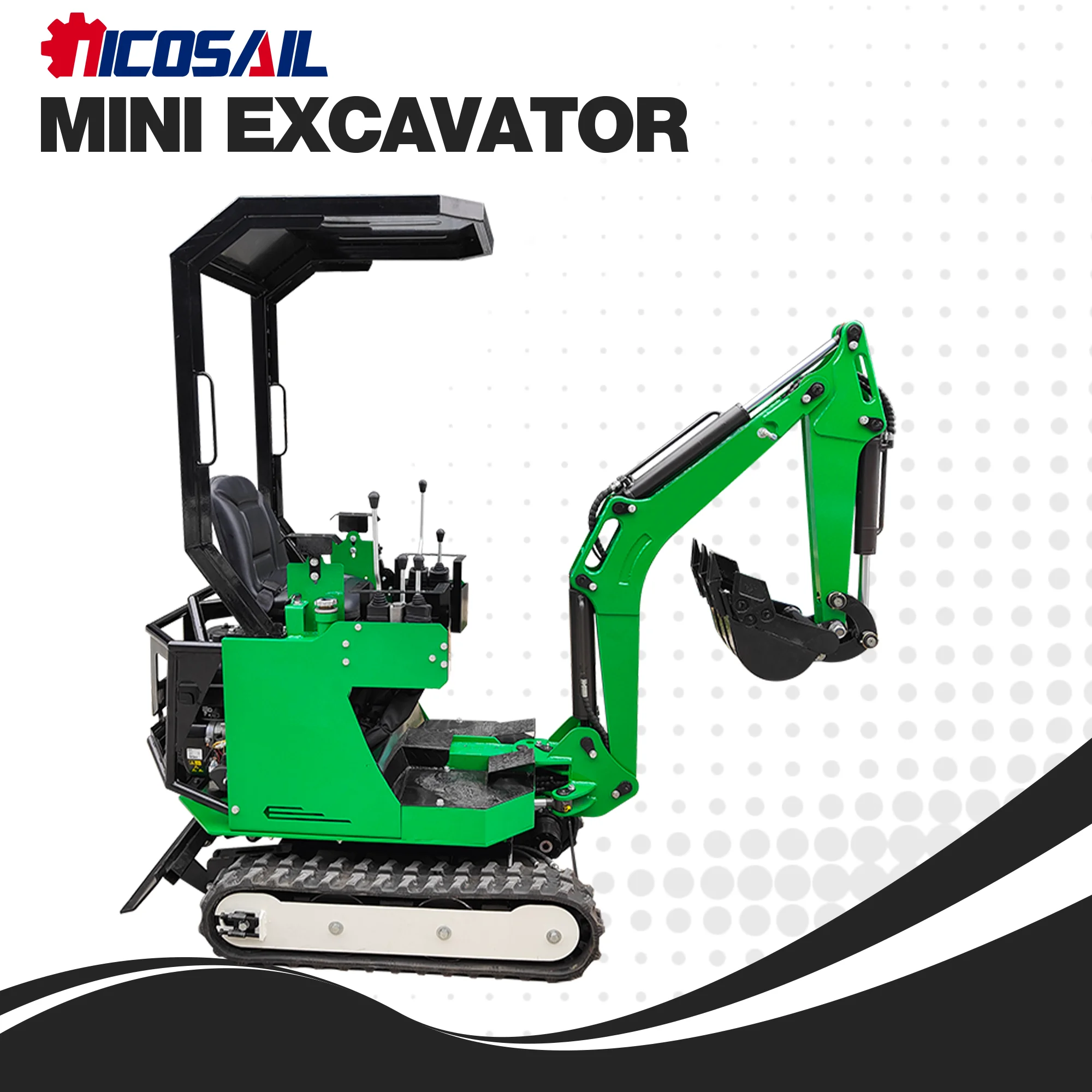 Mini excavator, 1.2-ton compact excavator with user-friendly controls, ideal for agriculture and gardening