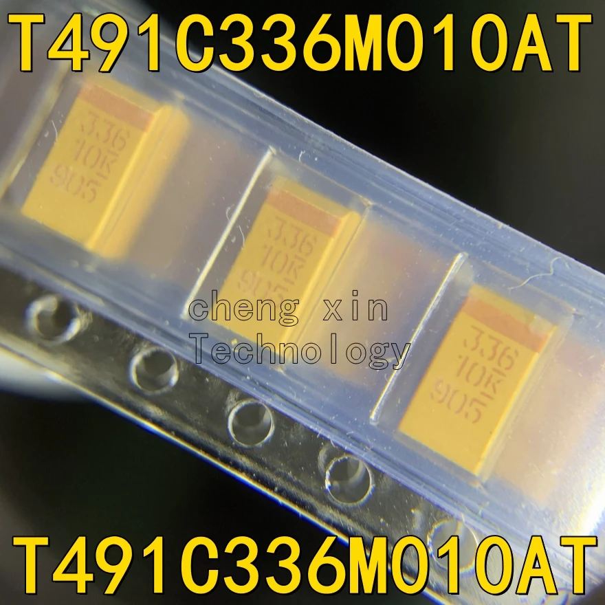 T491C336M010AT 50PCS 10PCS Nova e Original serigrafia: 36A 336 10 6032 C 10V 33UF T491C336K010 capacitor de tântalo