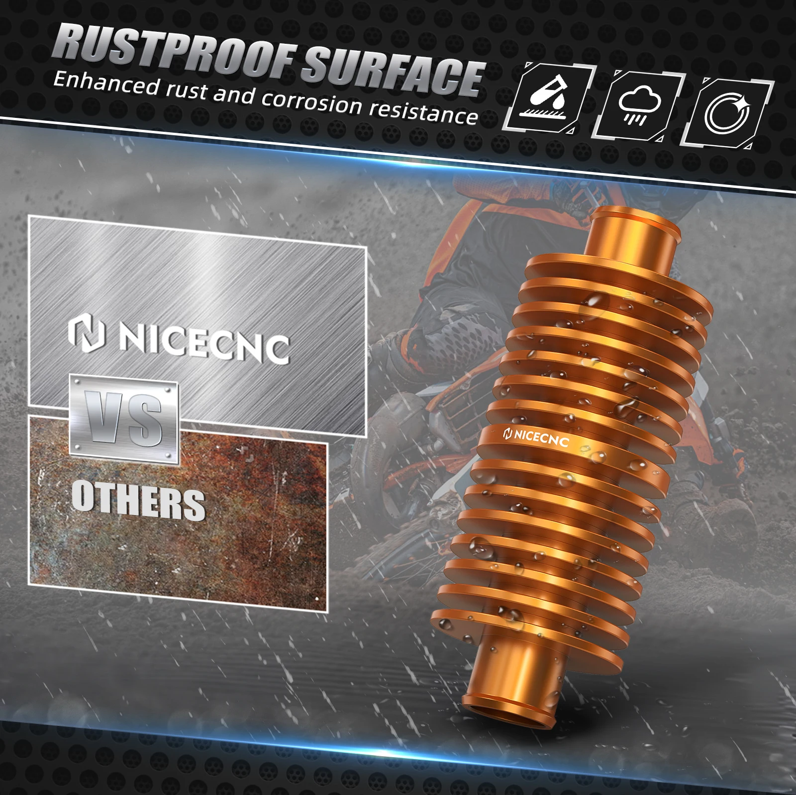 NICECNC لـ 2024 KTM EXC 300 SX XC XCW 250 300 Husqvarna TE 300 250 GasGas EC 300 250 مشعاع دراجة نارية في خط مبرد مياه