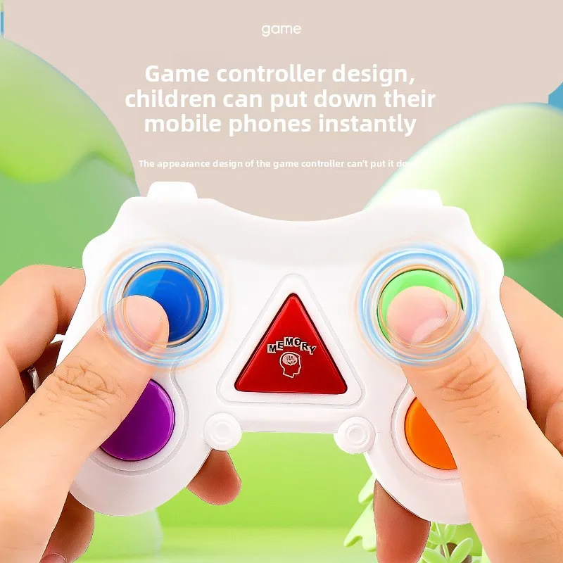 Large Memory Game Console Keychain Handheld Puzzle Toy Flashing Light Kids Brain Training Interactive Toy