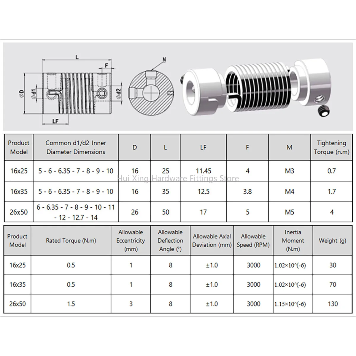 OD16 Length 25/35mm 1Pcs Spring Coupling/Encoder/Stepper Servo Motor Elastic High-Torque Threaded Flexible Coupling Winding