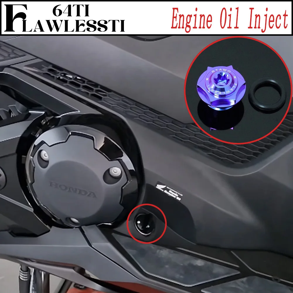 FLAWLESSTI Gr5 Titanium Bolt Front Rear ABS Disc Line Footrest Engine Oil Caliper Brake Disc BodyCover Bolt For Honda Forza 750