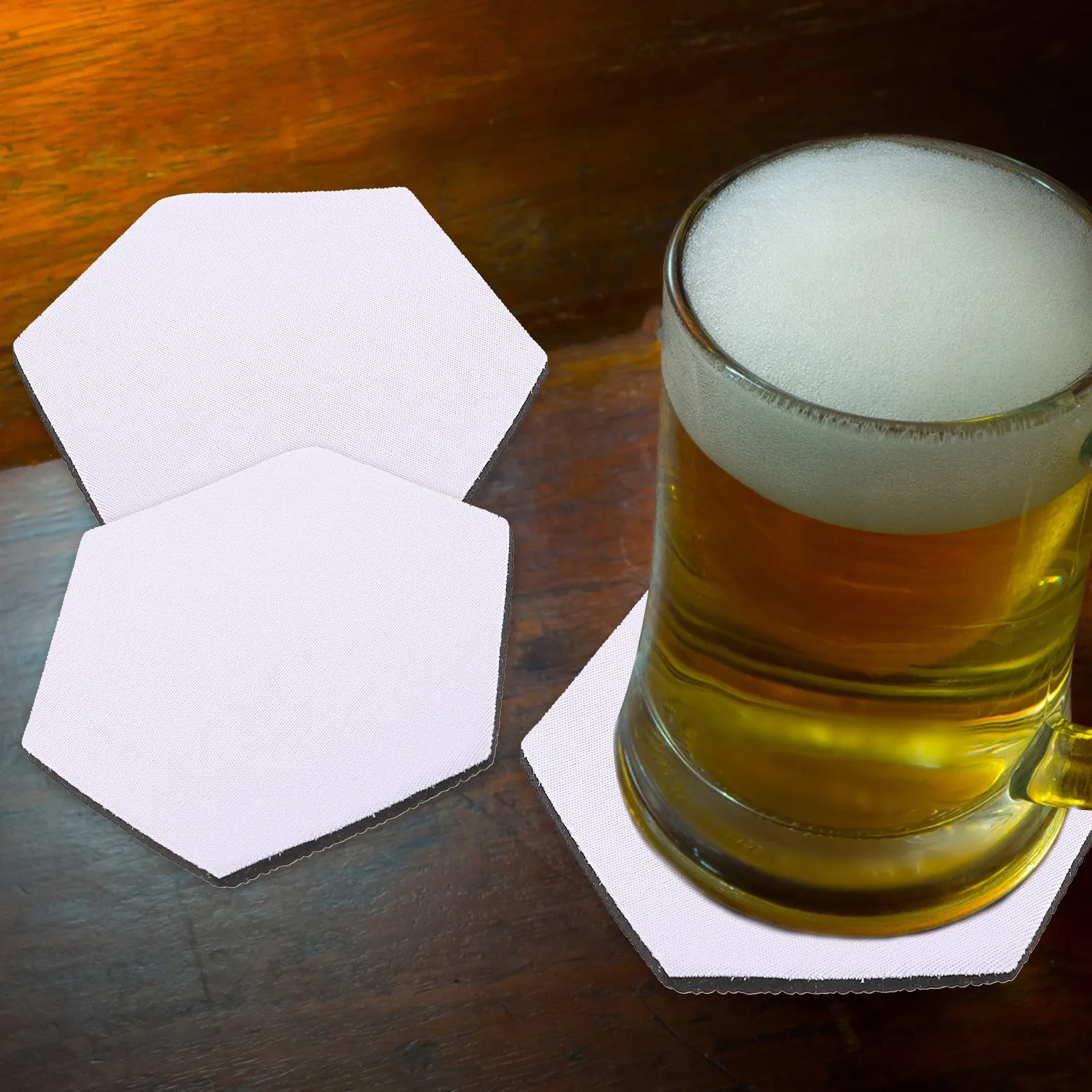 Coaster Sublimation Blank - 10Pcs Sublimation Blank Coasters White Polyester