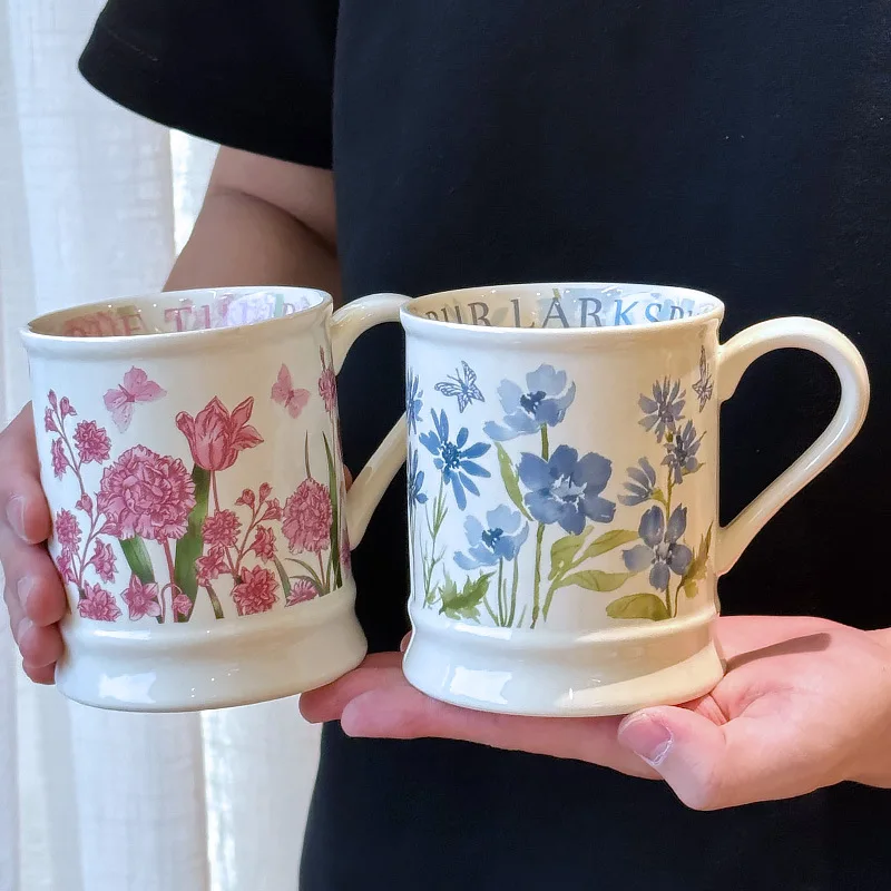 

Дизайнерская чашка Высококачественная ретро картина маслом Кружка с колокольчиком ветра Керамическая чашка для воды Чайные чашки кофе Персонализированный подарок Посуда для напитков Симпатичные кружки
