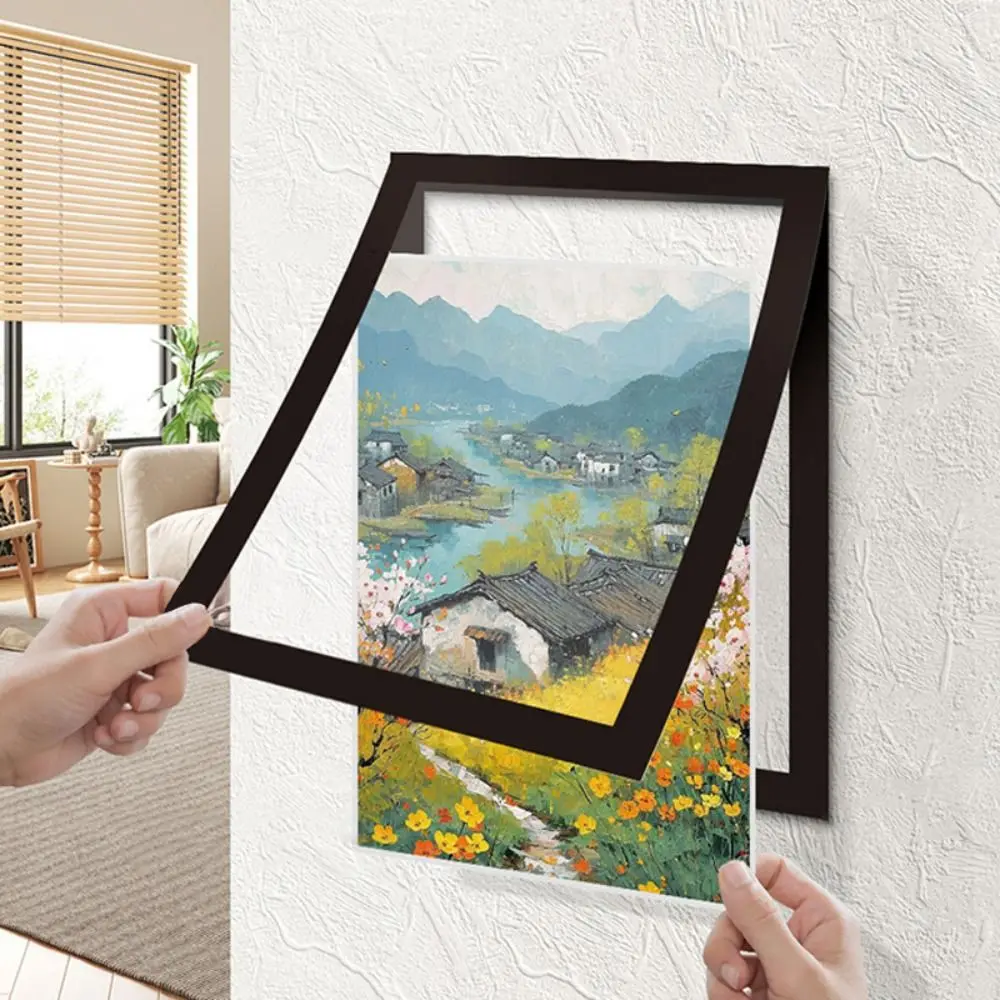 Magnetischer Fotorahmen mit Matter Oberfläche, PVC-Wandaufkleber, Selbstklebender Displayrahmen ohne Bohren, Magnetischer Wandrahmen