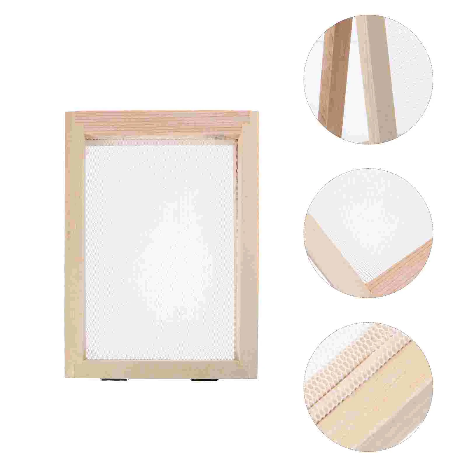 

Papermaking Screen Panel Double Frame Printing Mesh Wooden Ornament Frames Picture