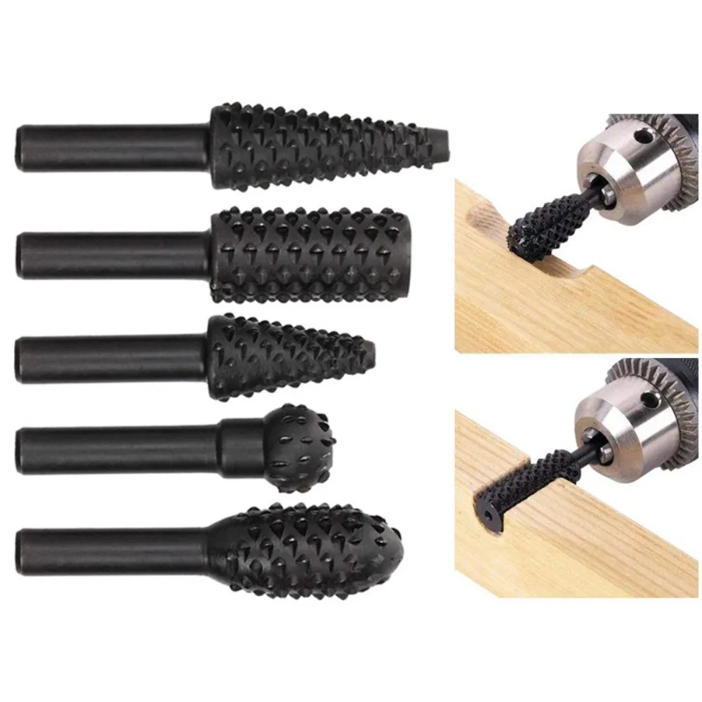 Imagem -02 - Krachtige Peças Rasp Rotativo Hss Cabeça de Moagem Ferramenta Elétrica Carpintaria Cortador Brocas Rotativo Arquivos Artesanato Shank 4