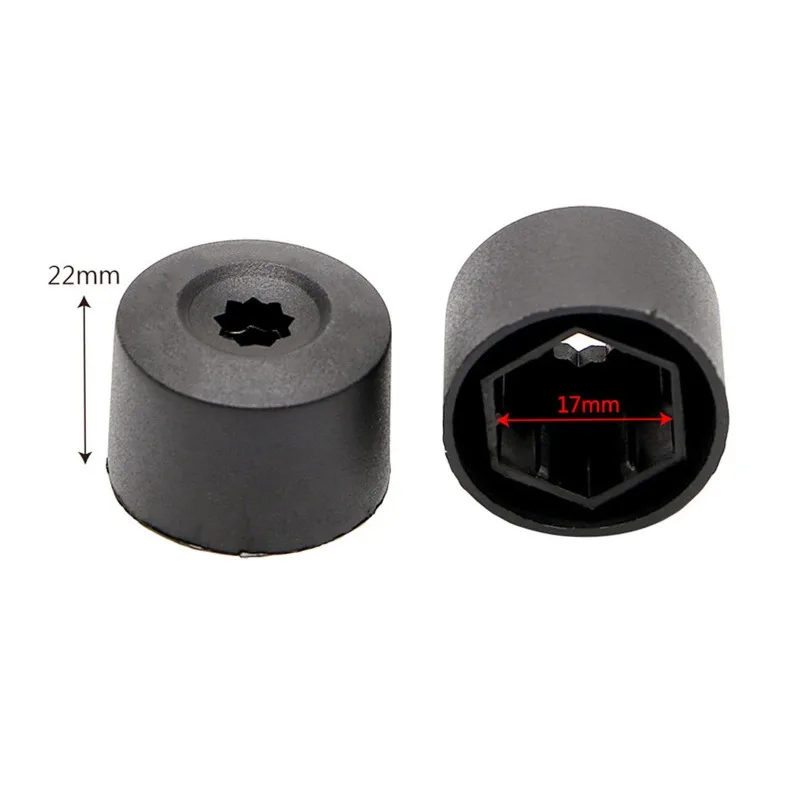 1set Black/red/yellow/green/blue Inner Diameter 17mm Hexagonal Round Screw for Volkswagen Polo Magotan Passat Golf Tire Hub Cap