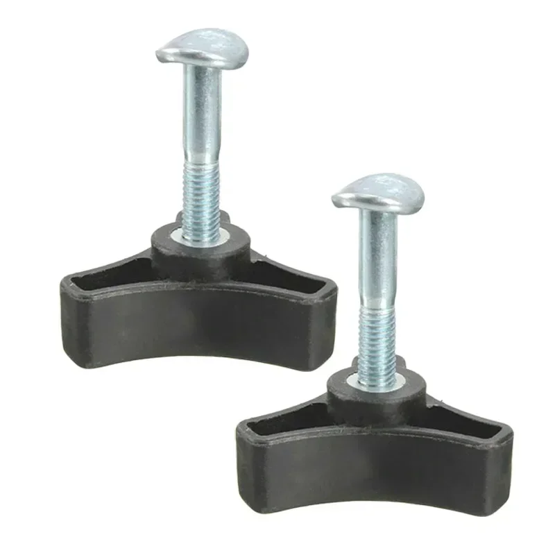 2pcs Triangle Handle Knob Nut Screw Bolt Set Plastic Triple-Cornered Handle Knob Nut For Lawn Mower Machine Garden Power Tools