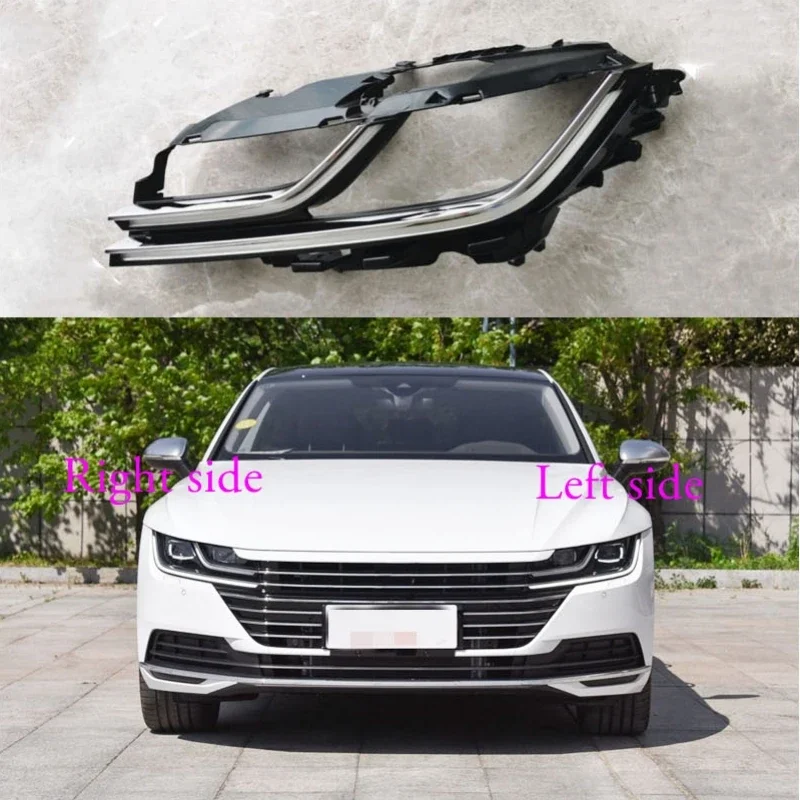 Para Volkswagen VW CC 2019 2020 2021, decoración de faros, tira guía de luz de circulación diaria, placa de cubierta de faro, pantalla de lámpara grande