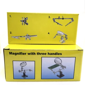 Yardım üçüncü el aleti, tutucu lehim, 5X kaynak büyüteç 2 timsah klipleri 360 derece dönen, tamir araçları, beton katkıları Çenelerin ilk 10 satışı, kaynak için №5
