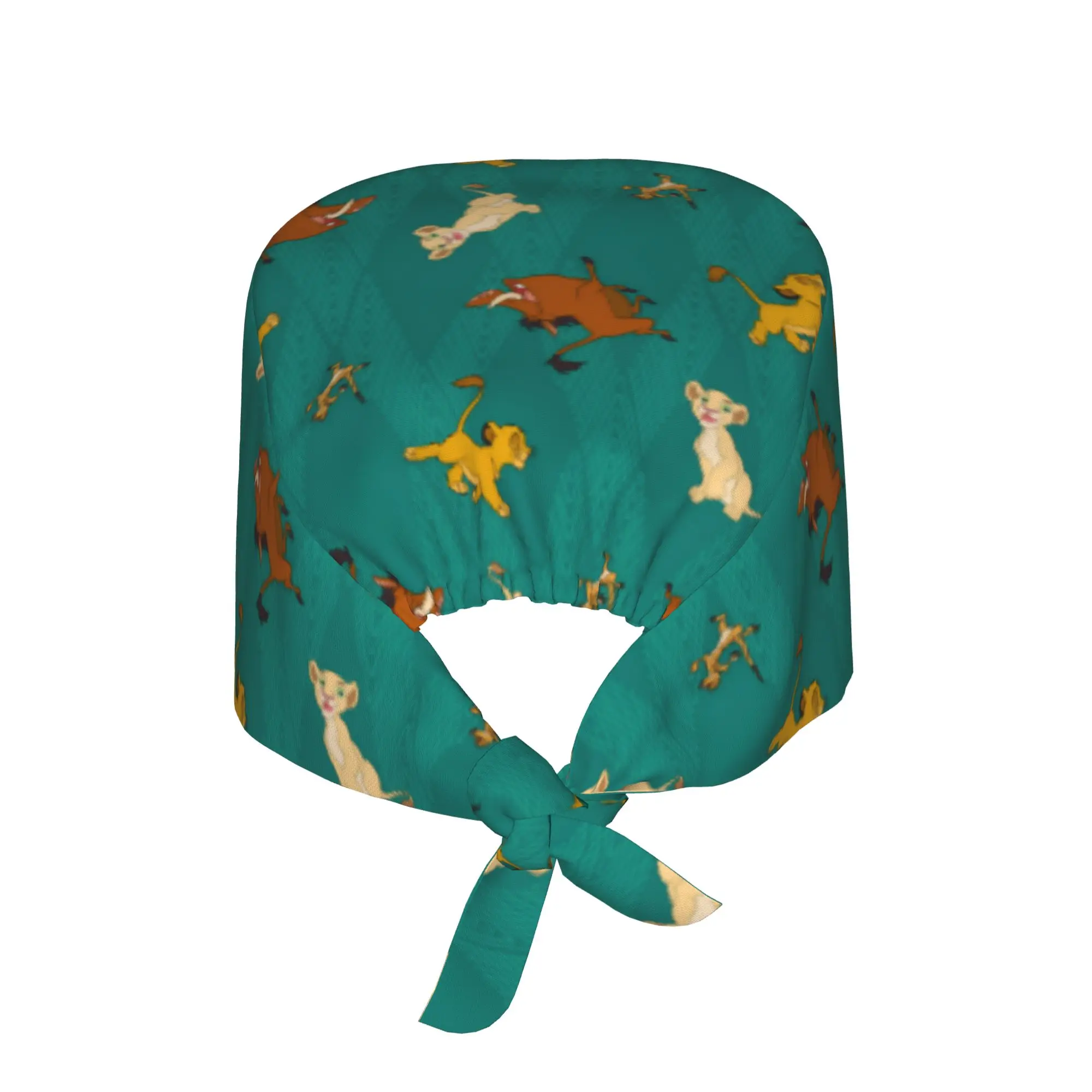 Custom Liones Anime Kinges Medical Staff Scrubs Hat Unisex Pumbaa Simba Cartoon For Chef Hat Scrub Caps