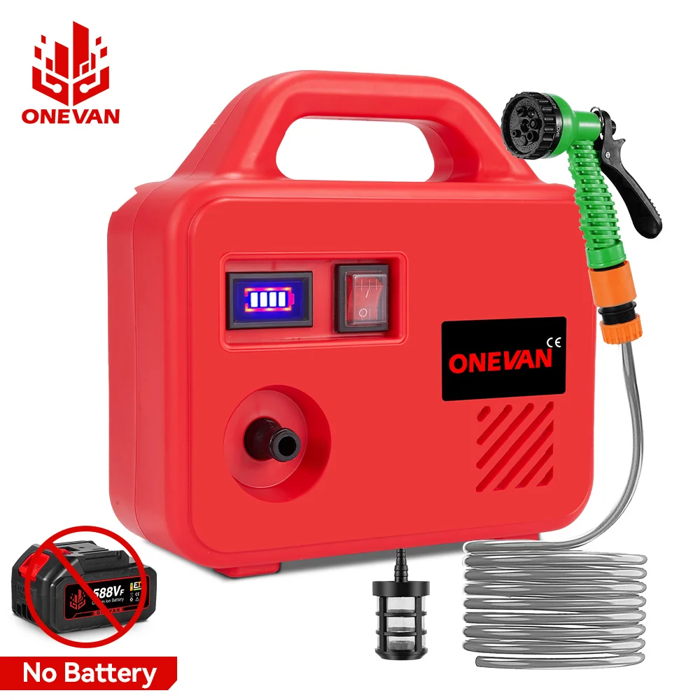

ONEVAN 260W Portable Electric Water Sprayer Lawn Sprinkler 150M Cordless Water Pump Garden Watering Tools For Makita Battery Pin