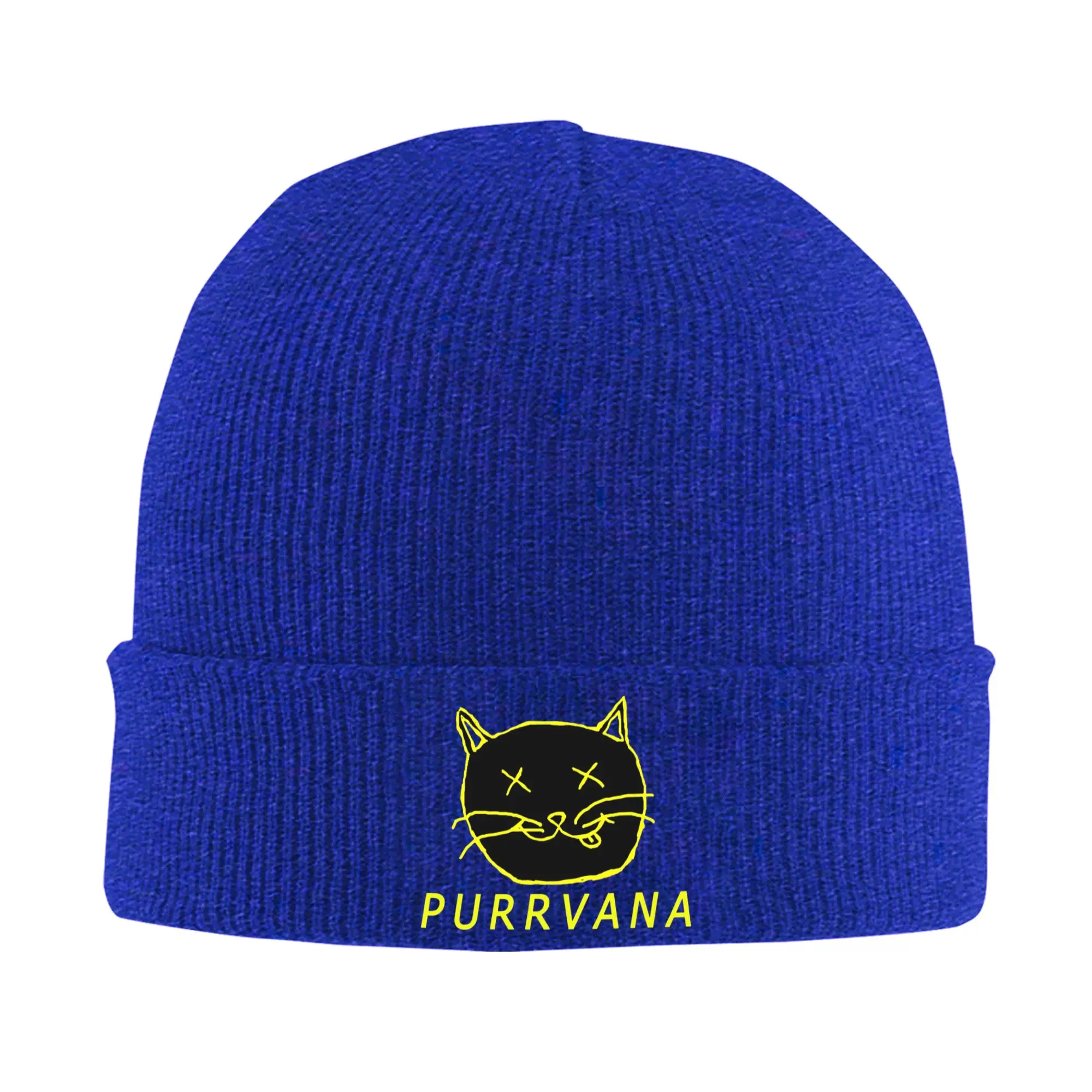 Purrvana Cat Fitted Scoop Winter Skullies Beanies Hat Warm Autumn Knitted Hats Bonnet Caps for Women Men