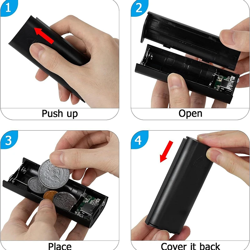 Caja de seguridad para dinero, almacenamiento oculto para llaves en efectivo, pastillero falso creativo, contenedor, punto oculto, previene robos