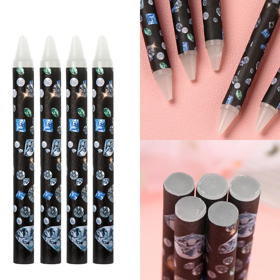 5/10pcs Wax Nail Art Picker Pencil, Nail Rhinestone Picker Pen Dotting Tool for Crystal Gems Beads Jewelry Decoration Manicure