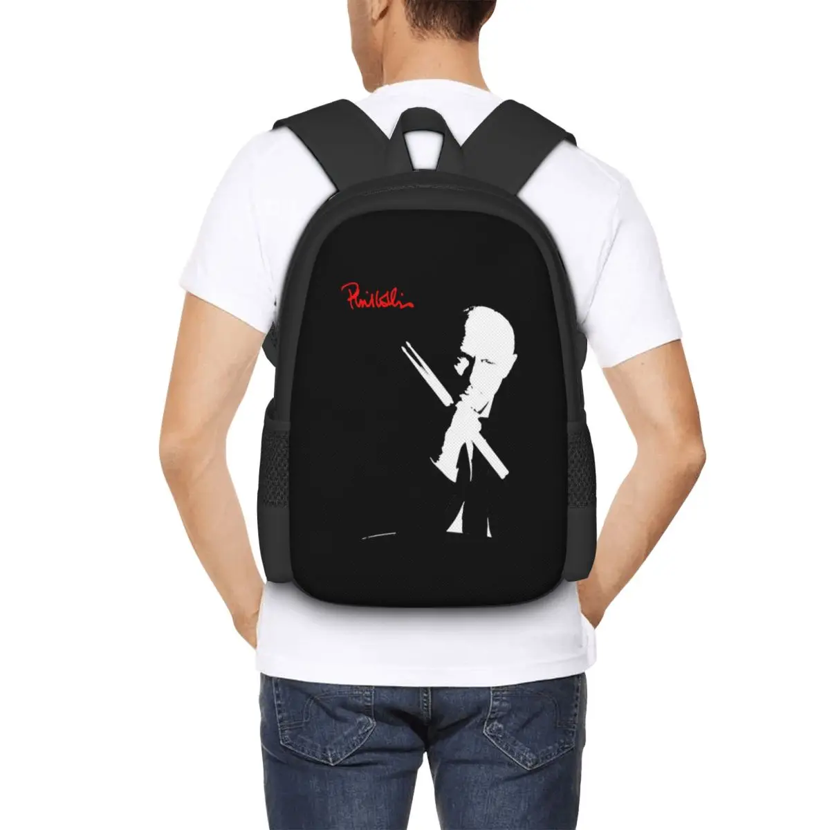 

Phil Collins Student Backpack School Bag Hiking Travel Daypack for Men Women Fashion Bookbag Shoulder Bags