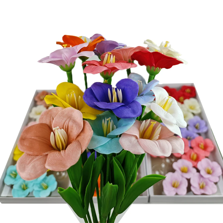 

25PCS/Box Artificial Flower Blooming Tulip Soap Flower Wedding Valentine's Day Decoration Scented Bouquet Housewarming Gift