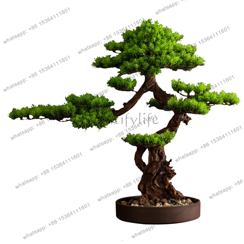 Simulated welcome pine bonsai living room entrance decorative large ornament