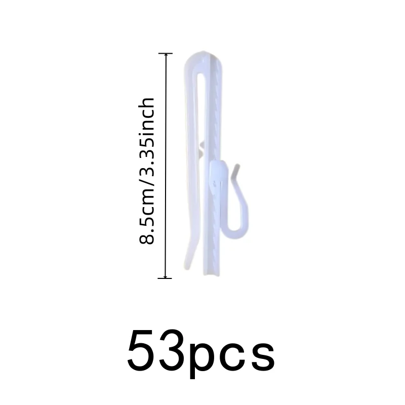 53 pcs 8.5cm Height Adjustable Drapery Pins No Drilling Required, designed for Bedroom Window Drapery