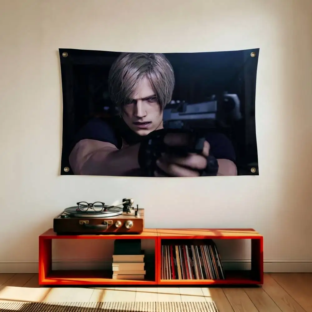 E-Evil Game L-Leon K-Kennedy Flags for Bedrooms Home Decor Items Outdoor Decors Garage Decoration Flaga