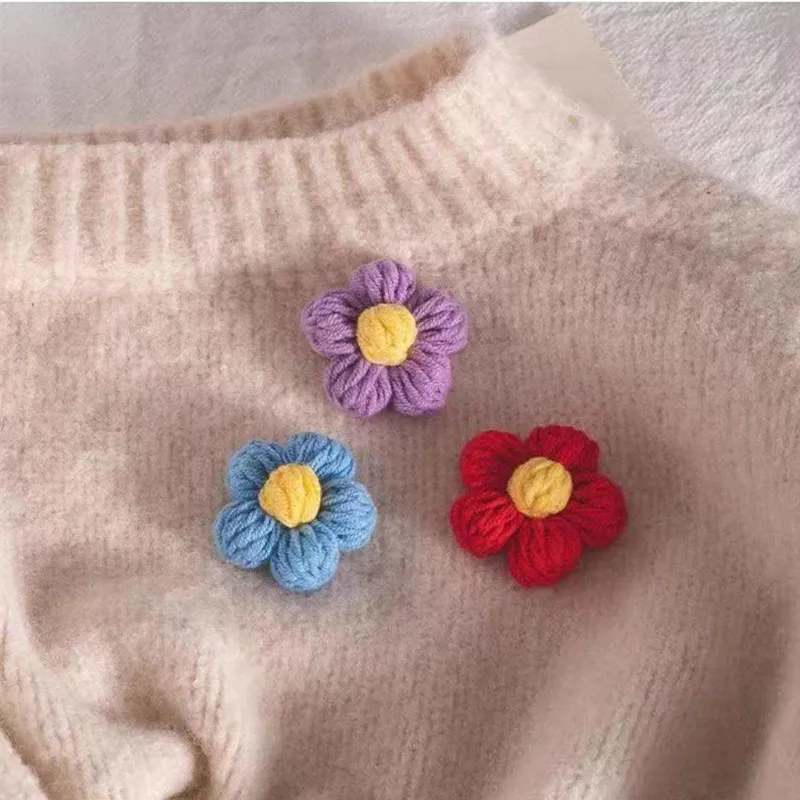 زهرة الصوف زين للملابس ، خياطة على بقع ، ديكور الأزهار للأحذية ، القبعات ، الحرفية DIY بها بنفسك ، مشبك شعر ديكور الزفاف ، 10 قطعة ، 30 قطعة ، 50 قطعة