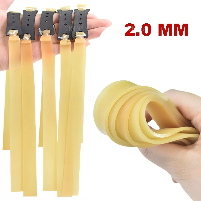 2/4/6Pcs High Elastic Slingsshot Rubber Band 2.0mm Thickened High-precision Latex Rubber Band Slingshot Hunting Acessories