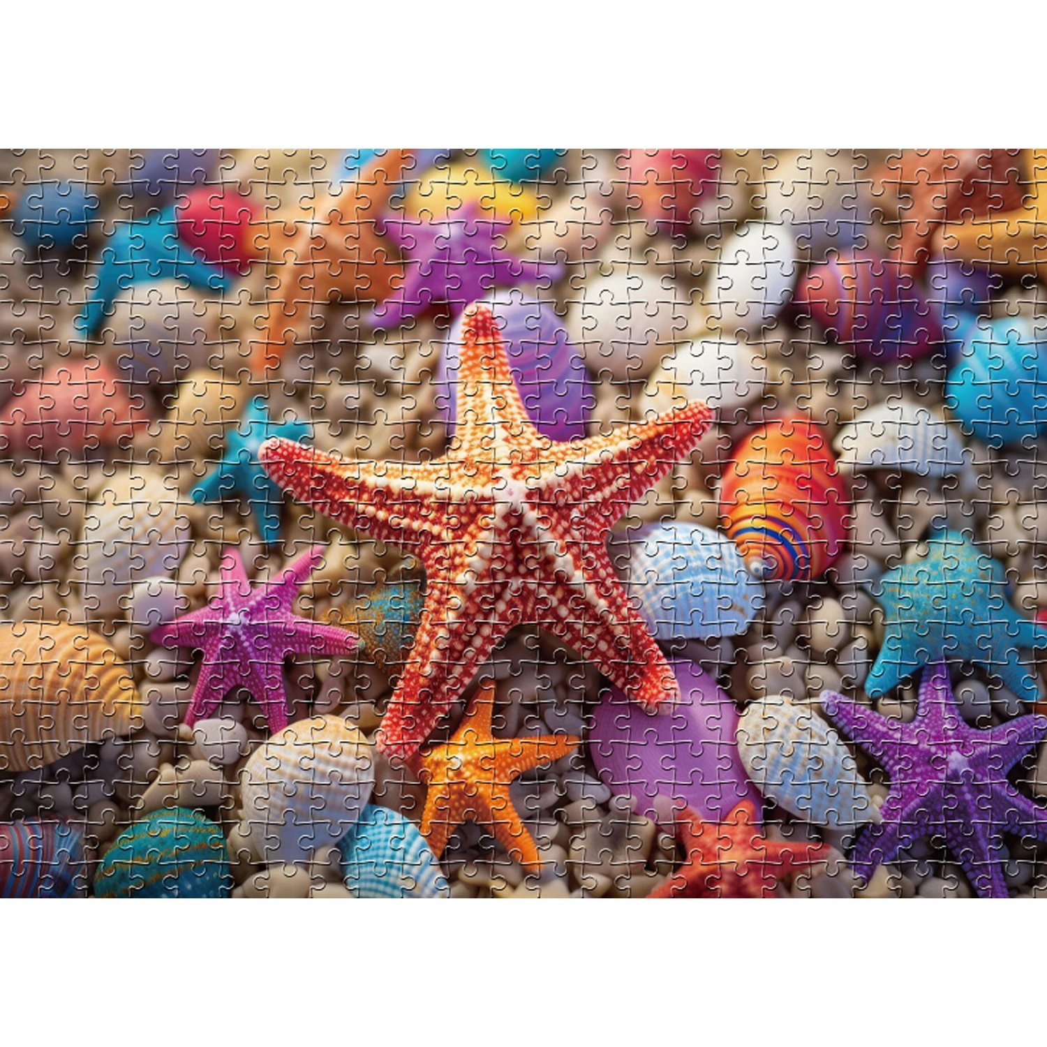 1000 Pieces Seashells Jigsaw Puzzles for Adults Home Decor Games Family Fun Floor Puzzles Educational Toys for Kids