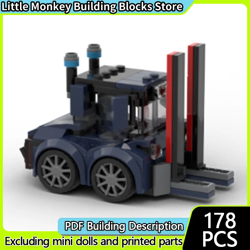 

City Car Model MOC Building Bricks Classic Transport Goods Forklift Modular Technology Children Holiday Gifts Assemble Toys Suit