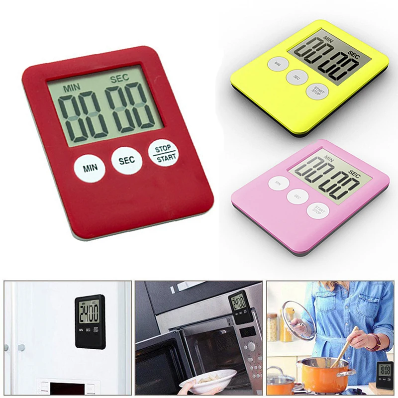 Precise Digital Bathroom Shower Wall Clock Timer With Alarm Waterproof Timer LCD Screen Display Kitchen Timer Loud Alarm