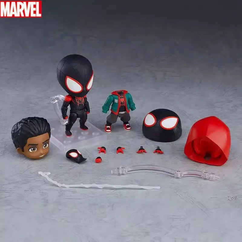 Neue 10 cm Spider-Man: Into The Spider-Verse Nendoroid -Dx Actionfigur Desktop-Ornament Geschenk für Freunde Auf Lager Großhandel