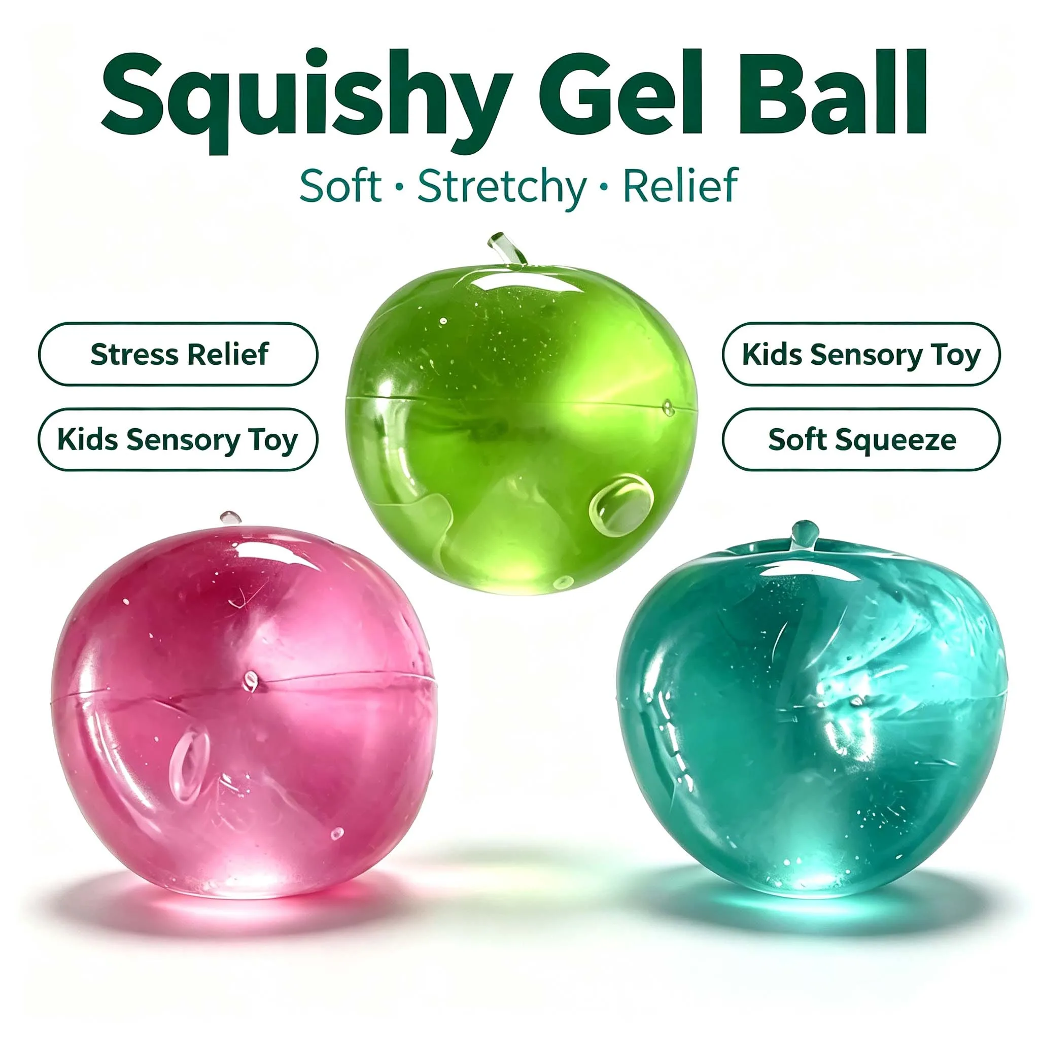 Discounted Marble Soda Squishy Toy, Cool Transparent Jelly Squeeze Fidget for Stress Relief, Desk Decor & Small Gift