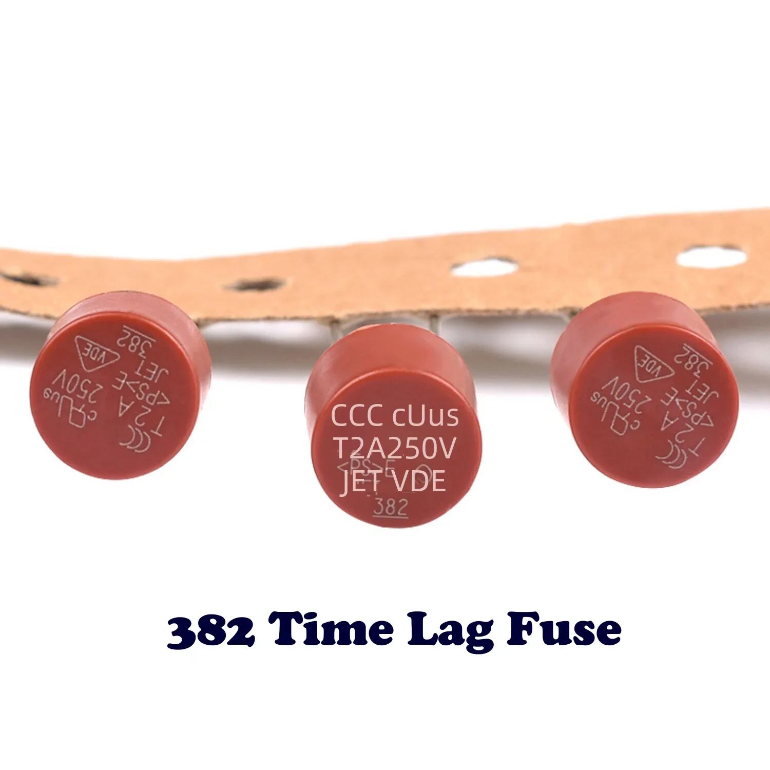 100PCS 382 Time-Lag Cylindrical Fuses Set 0.5A-10A for LCD TV Power Board - Assorted Amp Ratings 382 Fuse Holder Included