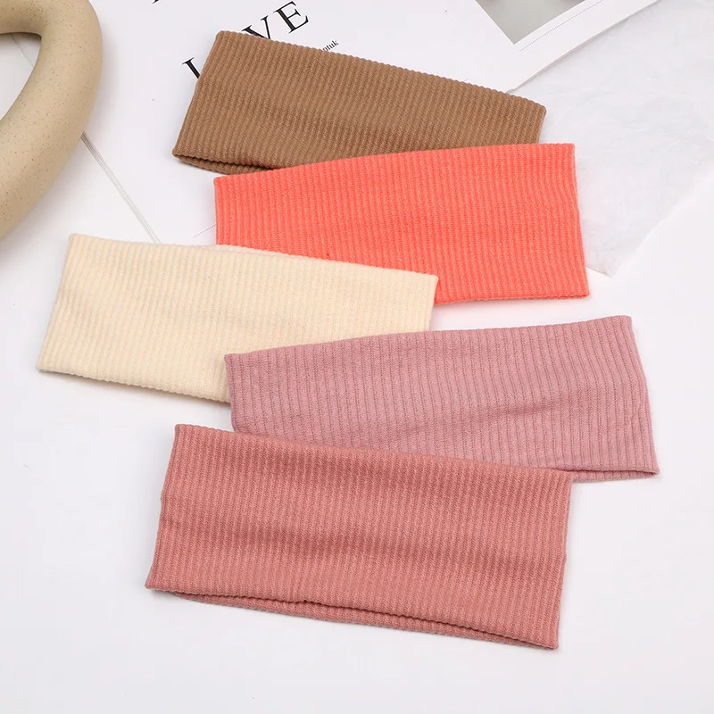 Sport Radfahren Gesicht Waschen Haarbänder Weiche Koreanische Baumwolle Gestrickte Stirnband Für Frauen Mädchen Bandanas Mode Haar Zubehör – Detail 4