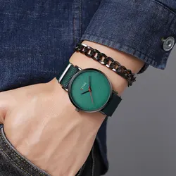 British fashion ultra-thin men's watch sports simple casual white nylon strap for men and women quartz watch