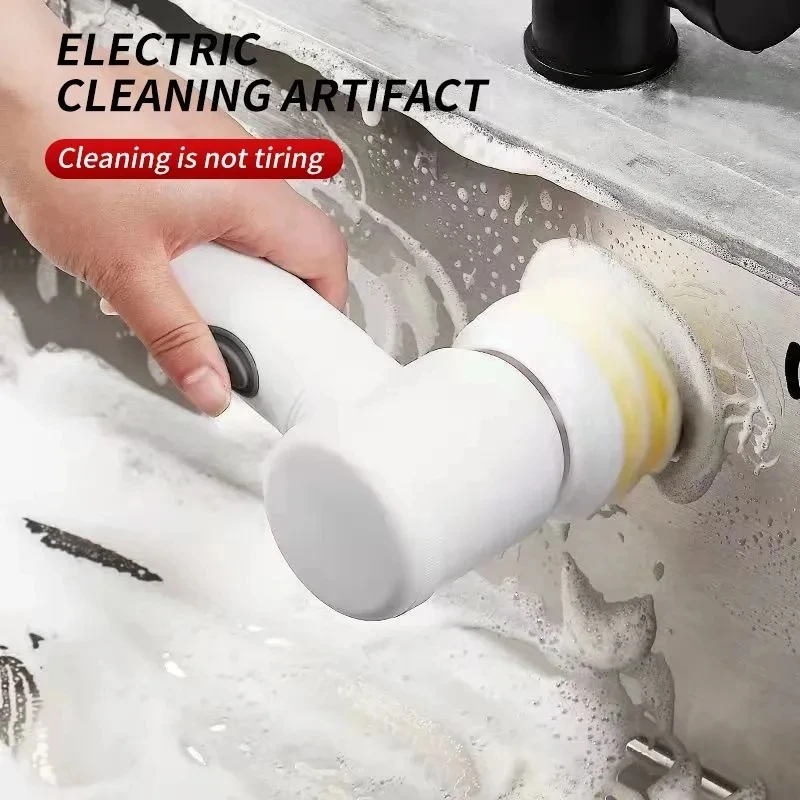 Electric cleaning brush, household kitchen dishwashing brush, bathtub ceramic tile professional cleaning brush