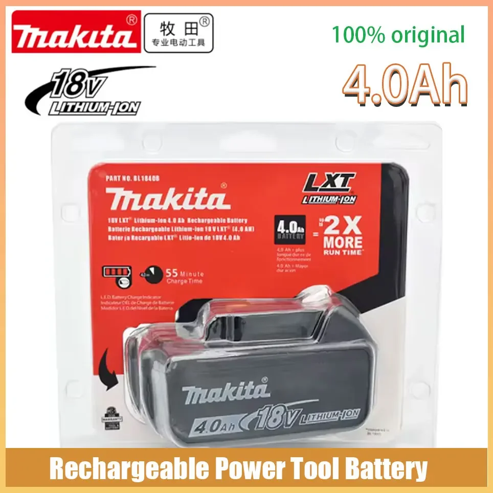 

100% Makita Original 18V 4000mAh Lithium ion Rechargeable Battery 18v drill Replacement Batteries BL1860 BL1830 BL1850 BL1860B