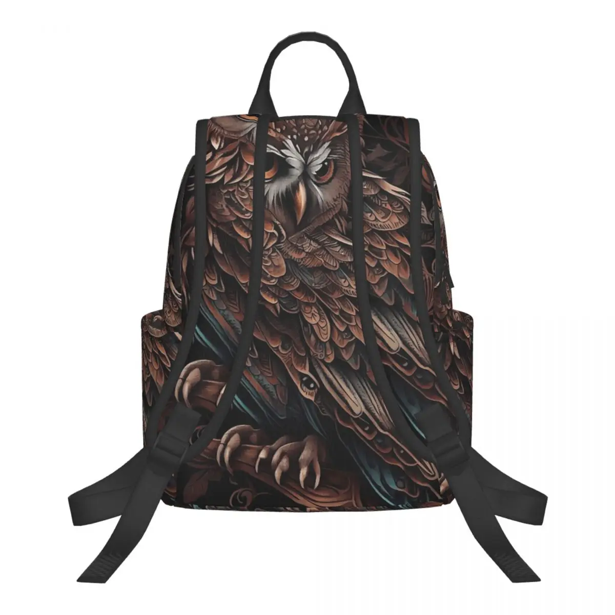 Vintage Owl Realistic Student Backpack School Bag Hiking Travel Daypack for Men Women Bookbag Shoulder Bags