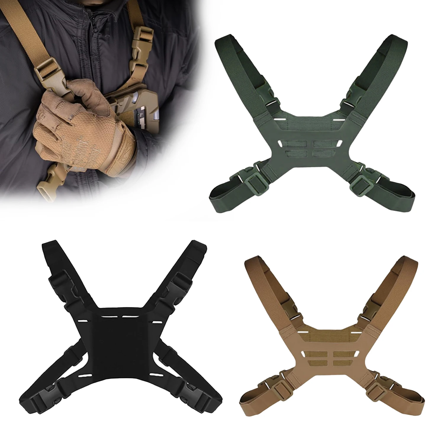 Versatile and Durable Shoulder Strap System Designed for Tactical Vests Phone Navigation Board Bracket Fixing Strap