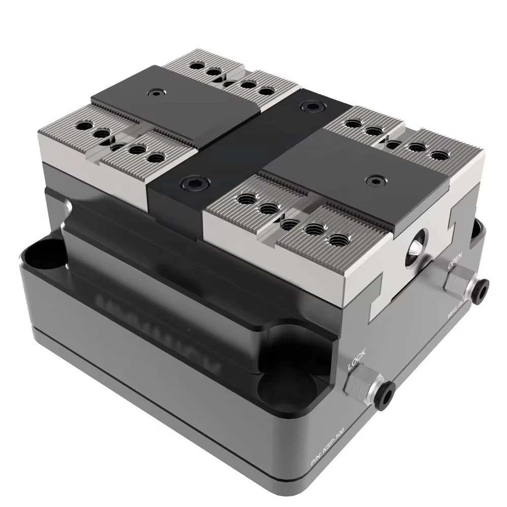 WARWICK KSP2-100+TRZ-100 Pneumatic Concentric Vise Durable Zero-point 5 Axis air Chuck for VMC ROTARY