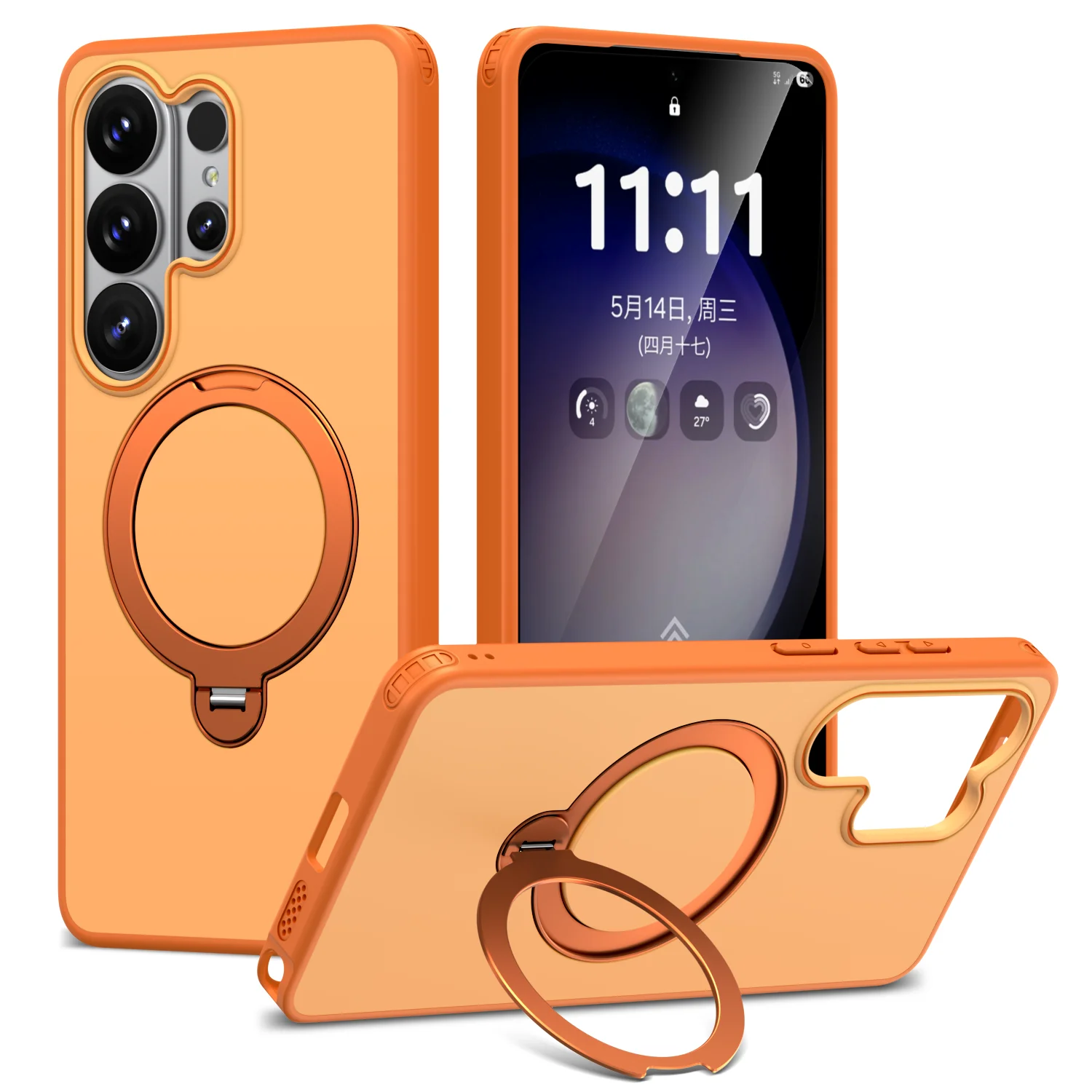 360° drehbare magnetische Handyhülle mit Ständer für Samsung S26 Ultra S25 S24 Plus S23 S22 A17 A07 A06 A26, stoßfeste Schutzhülle