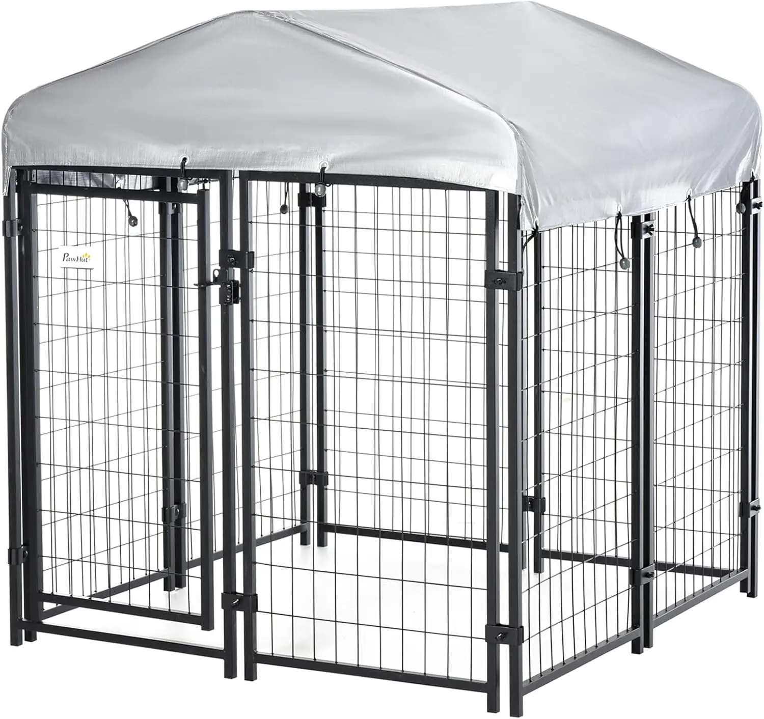 

PawHut 4' X 4' X 4.5' Dog Playpen Outdoor, Dog Kennel Dog Exercise Pen with Lockable Door, Water-Resistant Canopy