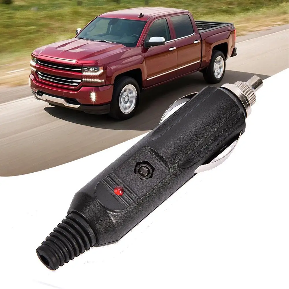 1PC 12V 24V Auto 20A Male Car Cigarette Lighter LED Socket Plug Connector Adapter For Car/Van Vehicle Motor Car Accessories