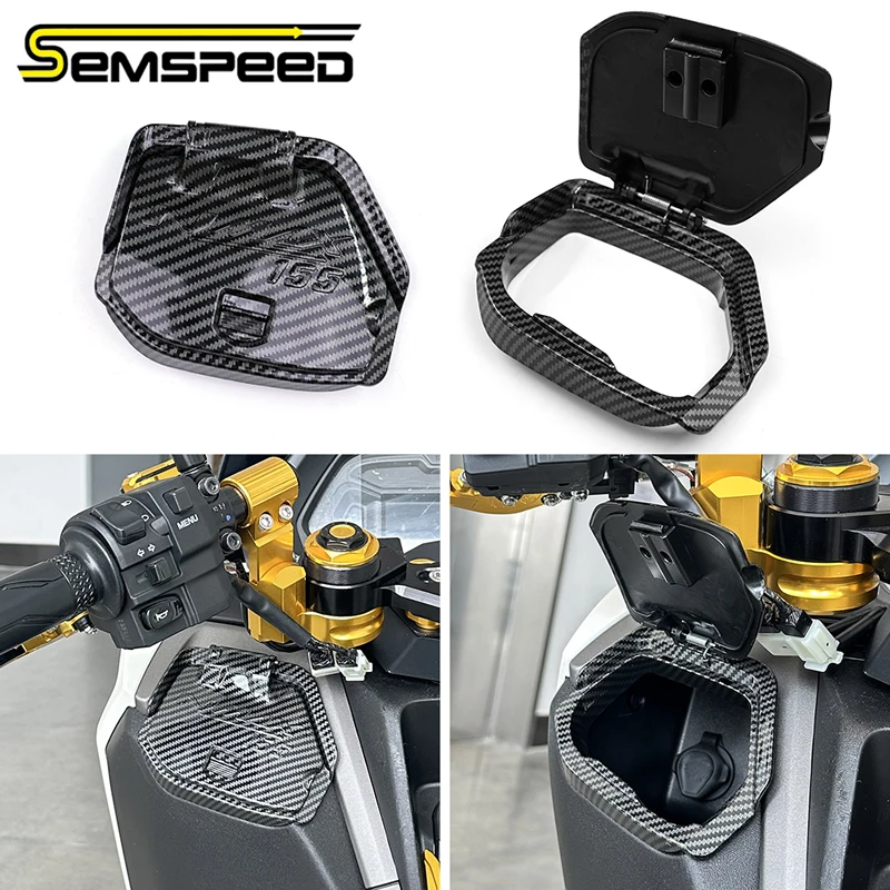 

SEMSPEED For Yamaha N-max V3 Nmax 155 125 2025 Tool Box Storage Cover Lid ABS UPGRADE Side Pocket Cover Charger Waterproof Cap