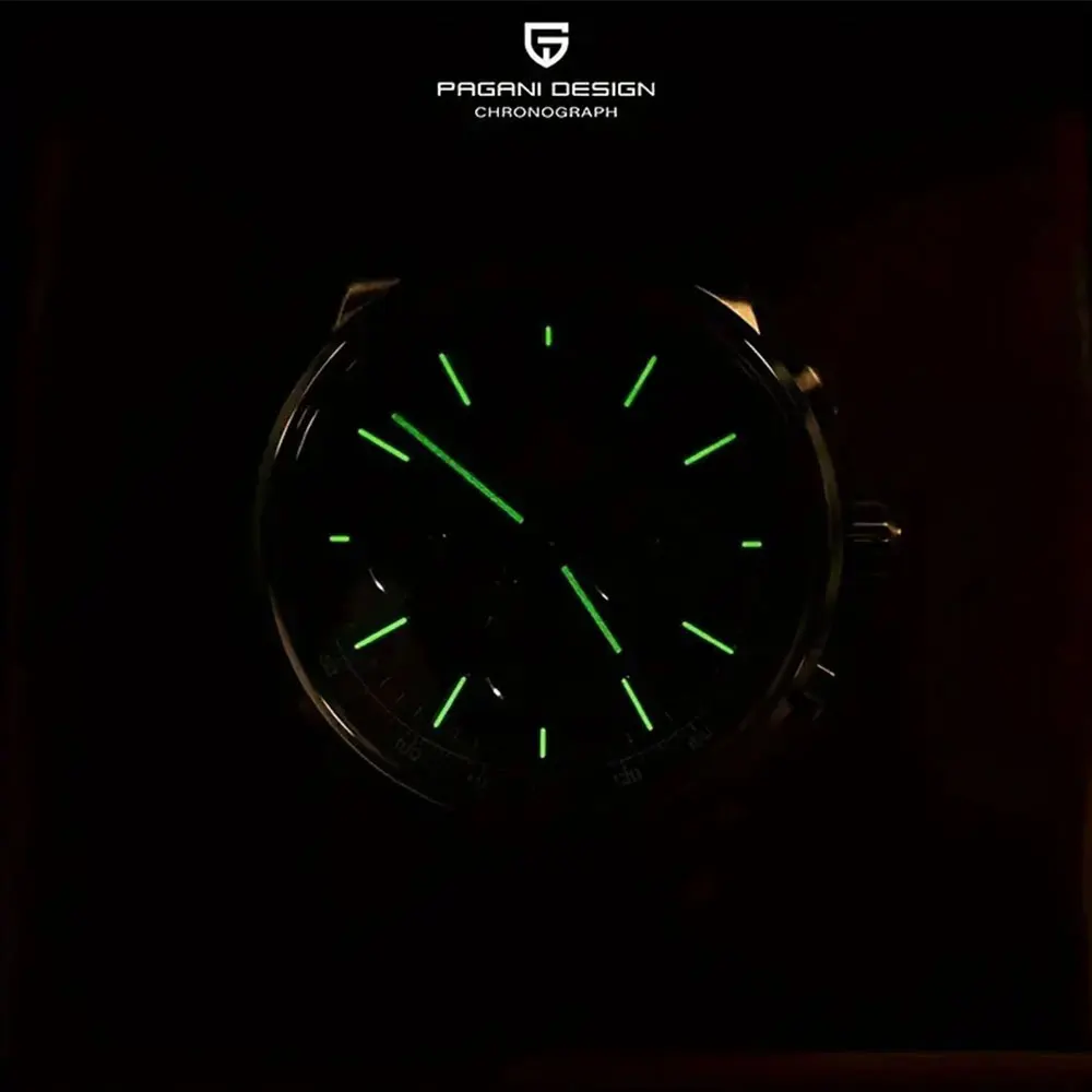 PAGANI تصميم جديد ساعة رجالي 41 مللي متر كرونوغراف 100 متر مقاوم للماء ساعة اليد العلامة التجارية الأعلى VK63 ساعات كوارتز للرجال هدية Reloj Hombre