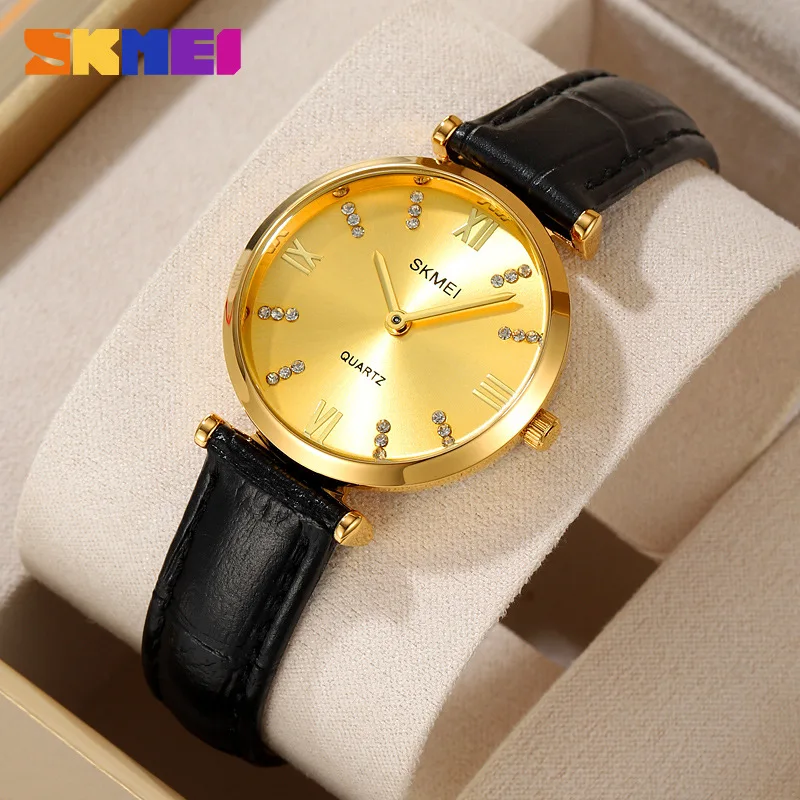 SkmeiWomen's Watch Simple Round Pointer Women's Watch Personality All Match Student Quartz Watch