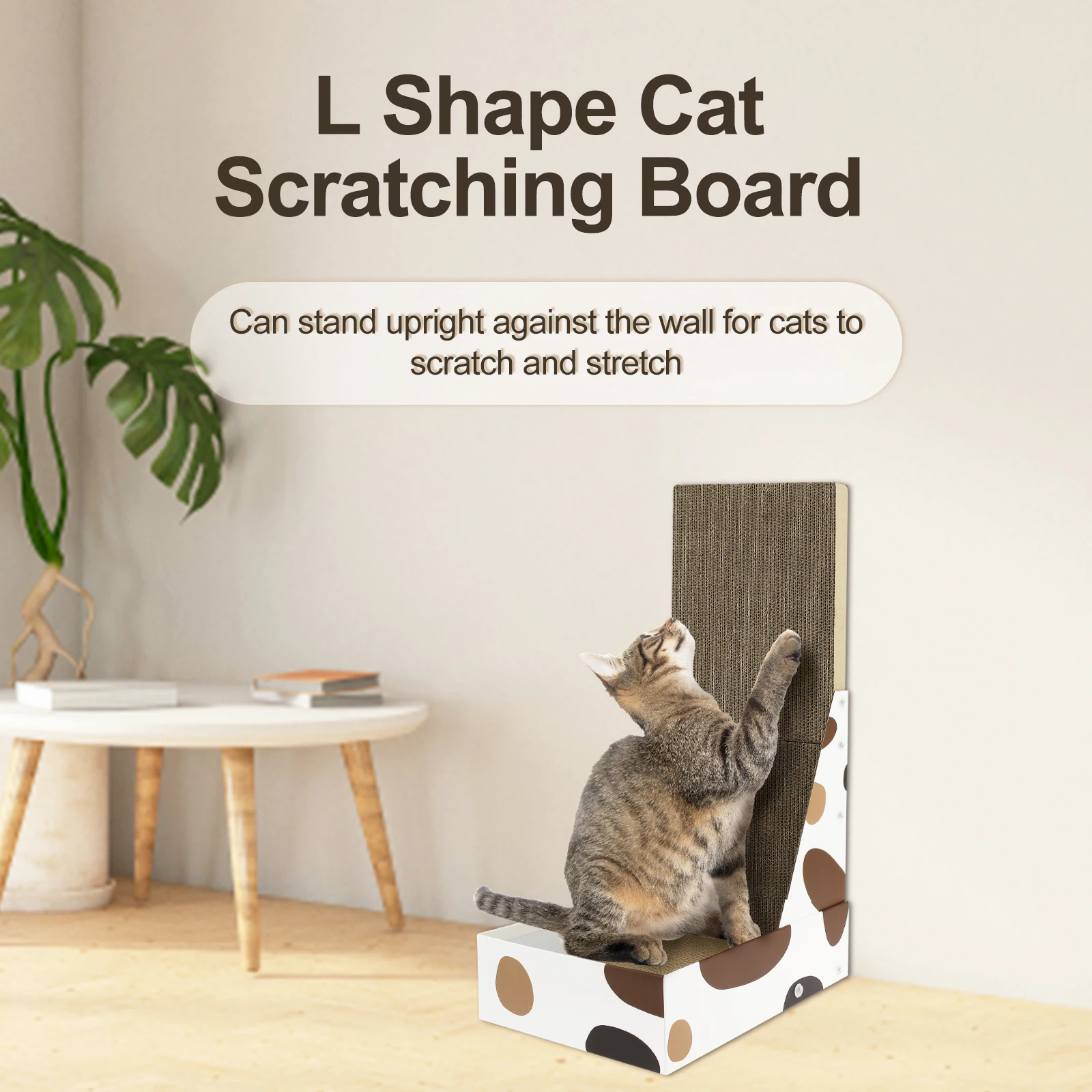 L Shape Cat Scratching Board Cat Toys Upright Cat Scratcher Cardboard Wear-resistant Post Furniture Protector Grinding Claw Toys